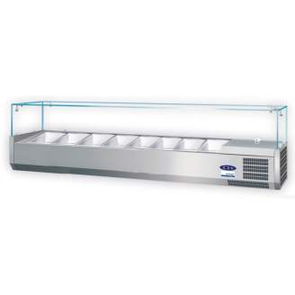 NordCap opzetkoelvitrine - glasopbouw, 8 x 1/4 GN - PA 14-180