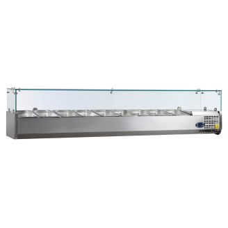 NordCap opzetkoelvitrine - glasopbouw, 9 x 1/3 GN - PA 13-200