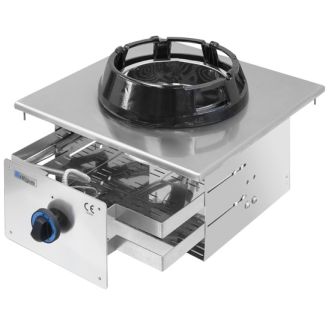 NTGas ME/01-1V-WL RVS drop-in wok met 21 kW brander