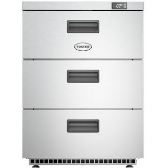 Foster Onderbouw koelkast 3 lades RVS en Aluminium