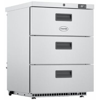 Foster Onderbouw koelkast 3 lades RVS en Aluminium
