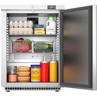 Foster Onderbouw koelkast enkeldeurs 150L RVS en Aluminium