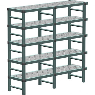 REA Gastro hoekstelling 1690x410x1670 mm. (bxdxh), 5 schappen