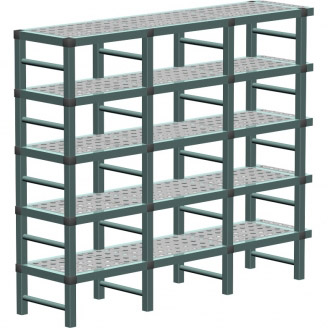 REA Gastro hoekstelling 1906x410x1670 mm. (bxdxh), 5 schappen