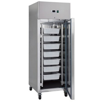 Maxima Viskoelkast - 600 L - 7 Containers (60 x 40 cm) - op Wielen - Roestvrijstaal