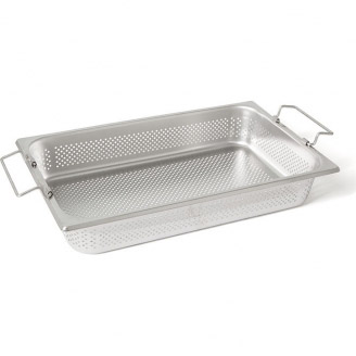 Rieber RVS geperforeerde gastronorm bak - met grepen - 1/1 GN - 90 mm. - 11094 K