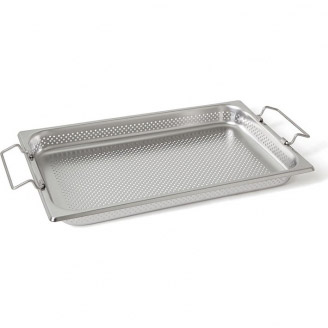 Rieber RVS geperforeerde gastronorm bak - met grepen - 1/1 GN - 55 mm. - 11054 K