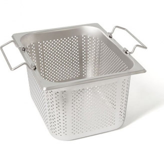 Rieber RVS geperforeerde gastronorm bak - met grepen - 1/2 GN - 190 mm. - 12194 K
