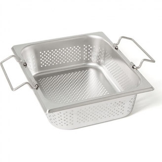 Rieber RVS geperforeerde gastronorm bak - met grepen - 1/2 GN - 90 mm. - 12094 K