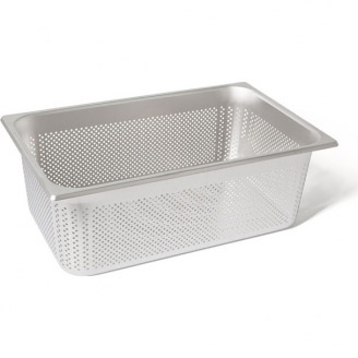 Rieber RVS geperforeerde gastronorm bak - zonder grepen - 1/1 GN - 190 mm. - 11194