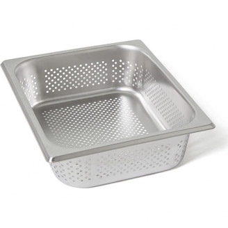 Rieber RVS geperforeerde gastronorm bak - zonder grepen - 1/2 GN - 90 mm. - 12094