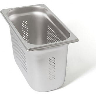 Rieber RVS geperforeerde gastronorm bak - zonder grepen - 1/3 GN - 200 mm. - 13204