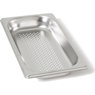 Rieber RVS geperforeerde gastronorm bak - zonder grepen - 1/3 GN - 40 mm. - 13044