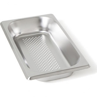 Rieber RVS geperforeerde gastronorm bak - zonder grepen - 1/3 GN - 90 mm. - 13094