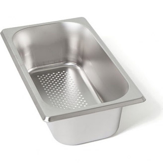 Rieber RVS geperforeerde gastronorm bak - zonder grepen - 1/3 GN - 55 mm. - 13054