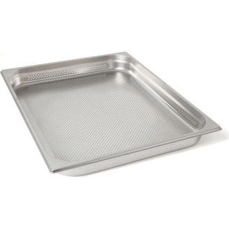 Rieber RVS geperforeerde gastronorm bak - zonder grepen - 2/1 GN - 65 mm. - 21064