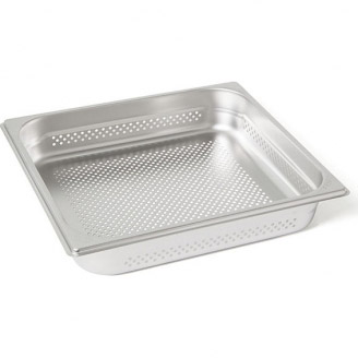 Rieber RVS geperforeerde gastronorm bak - zonder grepen - 2/3 GN - 65 mm. - 23064