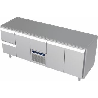 Roeder Acer koelwerkbank - 5 secties - 2 la, deur, motor+la, 2x deur