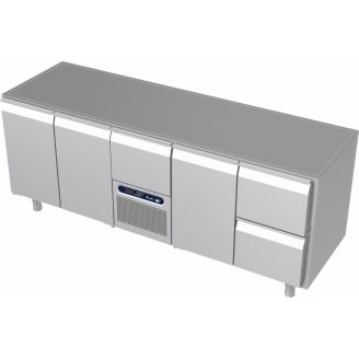 Roeder Acer koelwerkbank - 5 secties - 2x deur, motor+la, deur, 2 la
