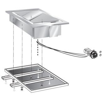 Gastro-inox roeder drop in bakplaat, fte40d# - speciaal staal