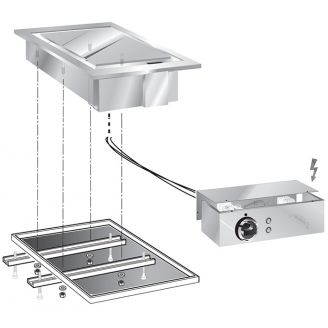 Gastro-inox roeder drop in bakplaat, fte40db# - speciaal staal