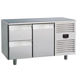 Roeder koelwerkbank, 2 laden en 1 deur, PLUX2C2