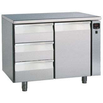Roeder koelwerkbank, 3 laden en 1 deur, separaat, PLUX2T3-S