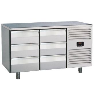Roeder koelwerkbank, 6 laden, PLUX2T6