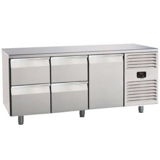 Roeder koelwerkbank, 4 laden en 1 deur, PLUX3C4