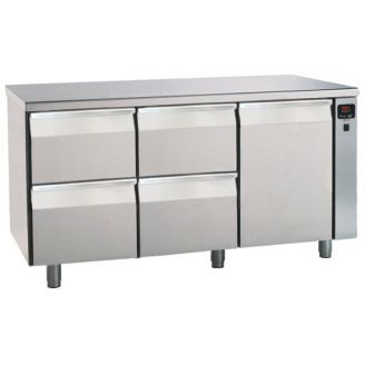 Roeder koelwerkbank, 4 laden en 1 deur, separaat, PLUX3C4-S