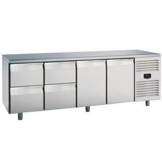 Roeder koelwerkbank, 4 laden en 2 deuren, PLUX4C4