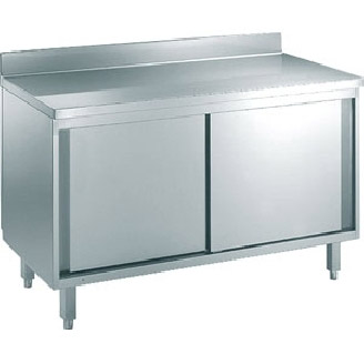 Roeder RVS werktafel met onderkast, 600 mm diep, BN140061