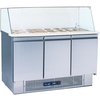 Roeder saladi&euml;re - BTSS3G - 3 deuren, 1x 1/1 GN, 6x 1/3 GN, 6x 1/6 GN