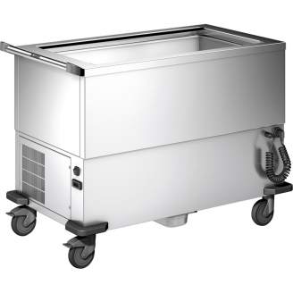 RVS voedseluitgiftewagen, gekoeld, 3 x 1/1 GN-200, SAW 3-UK