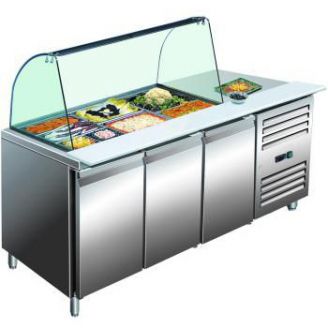 Saro 3-deurs koelwerkbank GN 3100 TNS