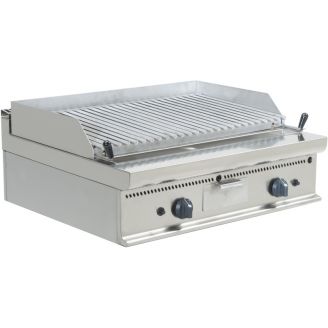 Saro gas dubbele lavasteengrill topunit E7/BS2BB