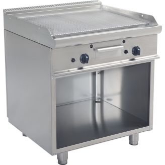 Saro gas geribbelde dubbele bakplaat E7/KTG2BAR