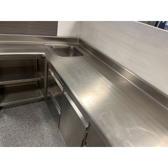 Showroommodel RVS Koelmeubel met spoelbak