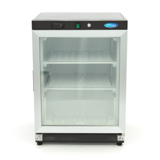 Maxima Vrieskast - 200 L - Zwart - met Glazen Deur