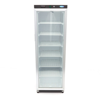 Maxima Vrieskast - 400 L - Zwart - met Glazen Deur