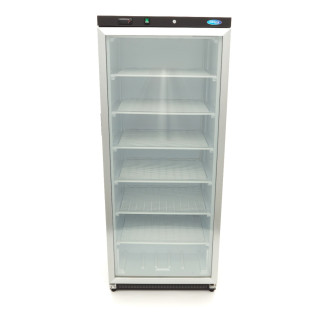 Maxima Vrieskast - 600 L - Zwart - met Glazen Deur