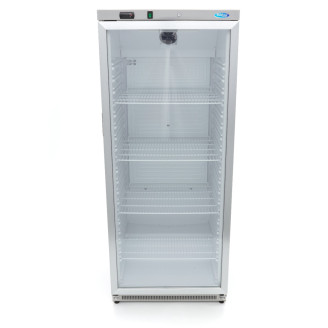 Maxima Koelkast - 600 L - Rvs - met Glazen Deur