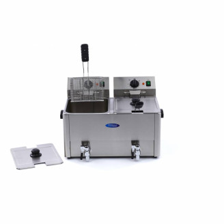 Maxima Frituurpan - 2x 8 L - 2 Manden - met Tapkraan
