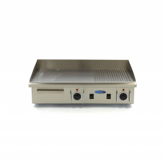 Maxima Grillplaat - Half Gegroefd - 73 cm - incl. Opvangbak - 400V