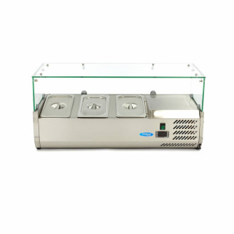 Maxima Opzetkoelvitrine - 95 cm - 3 x 1/3 GN Bakken