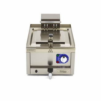 Maxima Frituurpan - 10 L - 1 Mand - met Tapkraan - 400V