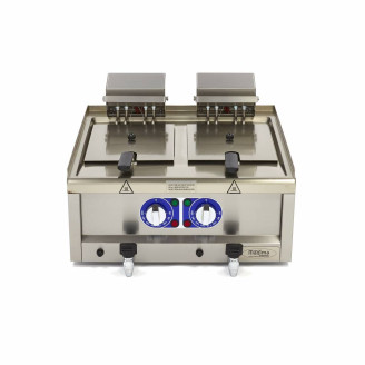 Maxima Frituurpan - 2x 10 L - 2 Manden - met Tapkraan - 400V