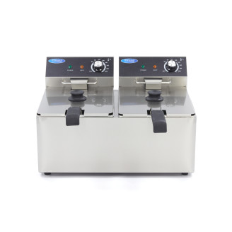 Maxima Frituurpan - 2x 8 L - 2 Manden - tot 2,8 Kg Frites
