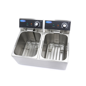 Maxima Frituurpan - 2x 8 L - 2 Manden - tot 2,8 Kg Frites