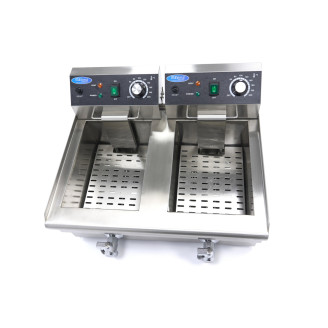 Maxima Frituurpan - 2x 10 L - 2 Manden - met Tapkraan